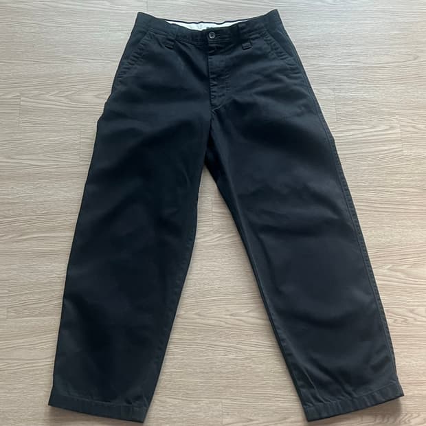 유니클로U 와이드핏치노팬츠 블랙 76