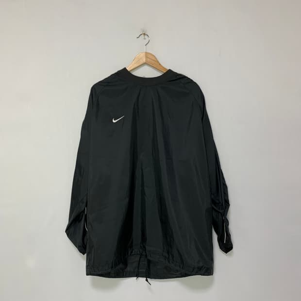 나이키 빈티지 블랙 바람막이 재질 맨투맨 오버사이즈 빅사이즈 XL