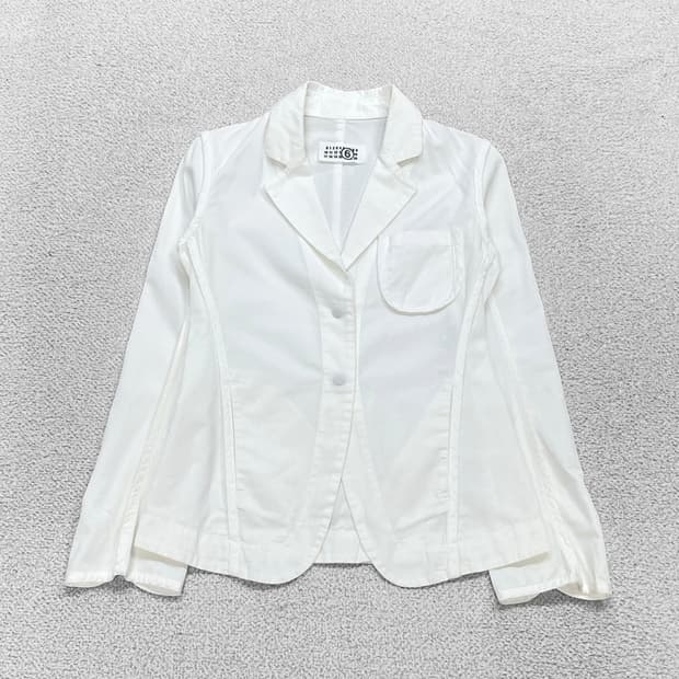 메종마르지엘라 MM6 코튼 블레이저 자켓 화이트