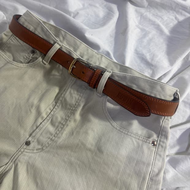 에드윈 스티치 레더 벨트 italy