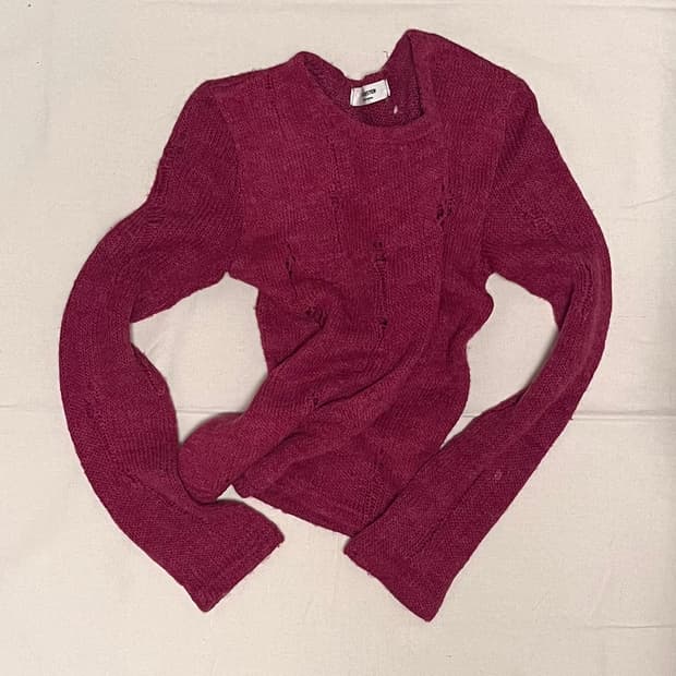 dark pink grunge knit