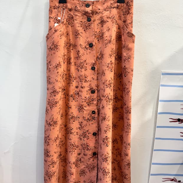 japan vintage 버튼 롱스커트