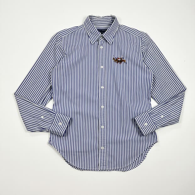 폴로 랄프로렌 여성 올드 클래식 자수 스트라이프 셔츠 여성S