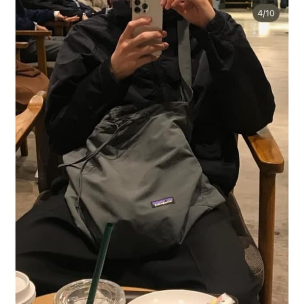 파타고니아 패커블 에코백 다크그레이