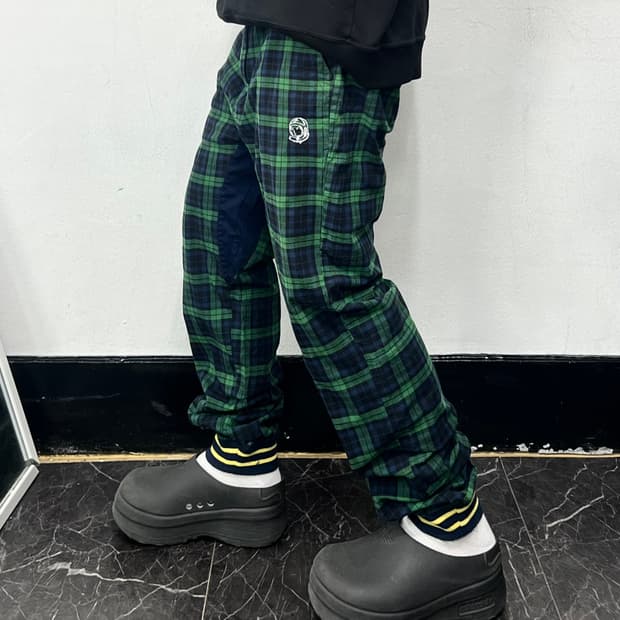 BBC 빌리네어 보이즈 클럽 체크 패턴 조거 팬츠