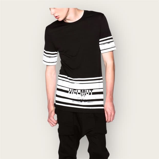 S/ 헬무트랭 디스트레스드 저지 아카이브 반팔