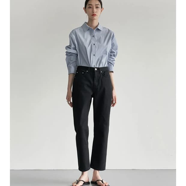 블루브릭 시그니처 데님 (black/short)