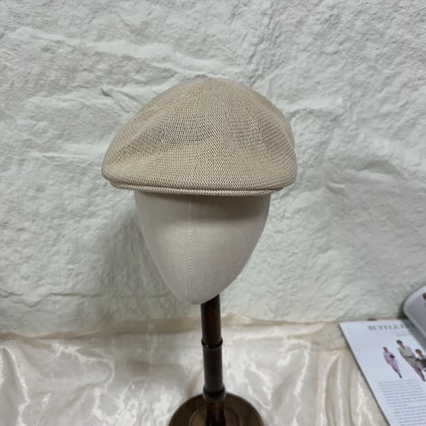 빈티니 베이지 앞모자 헌팅캡