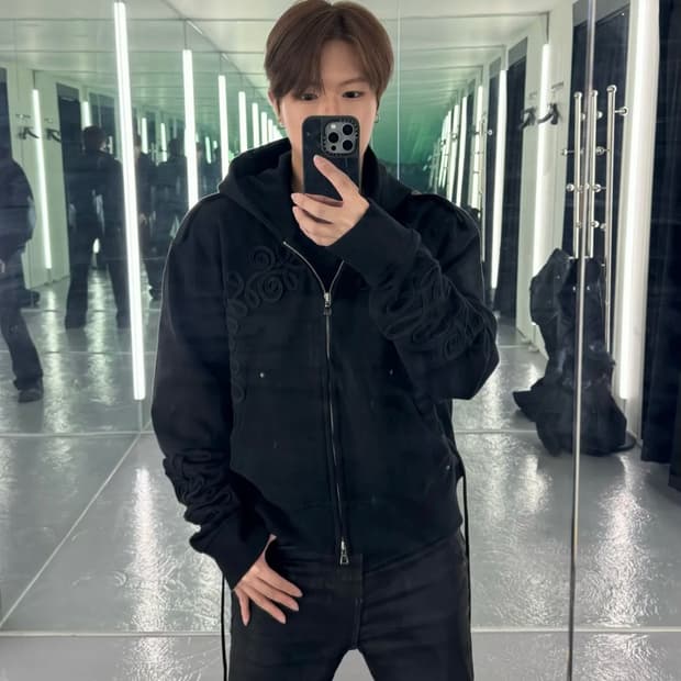 (새상품) 레씨토 나플레옹 후드집업 블랙