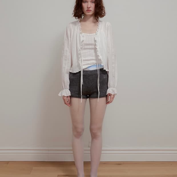 아옵트 니트 쇼츠 차콜