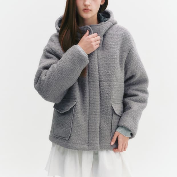 모일리 푸들 도트 점퍼 그레이