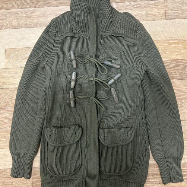 정품)버버리 브릿 니트 가디건 올리브 S/한국 95