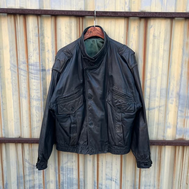 Vintage 리얼 레더 붐버자켓
