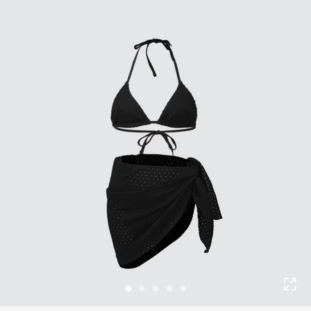 에이블리 솔리아 펀칭 스트랩 비키니 스커트 세트