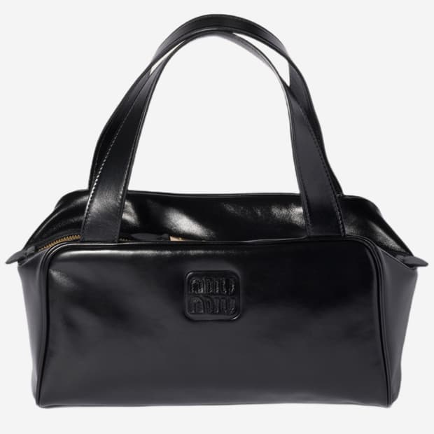 미우미우 레더 탑 핸들백 