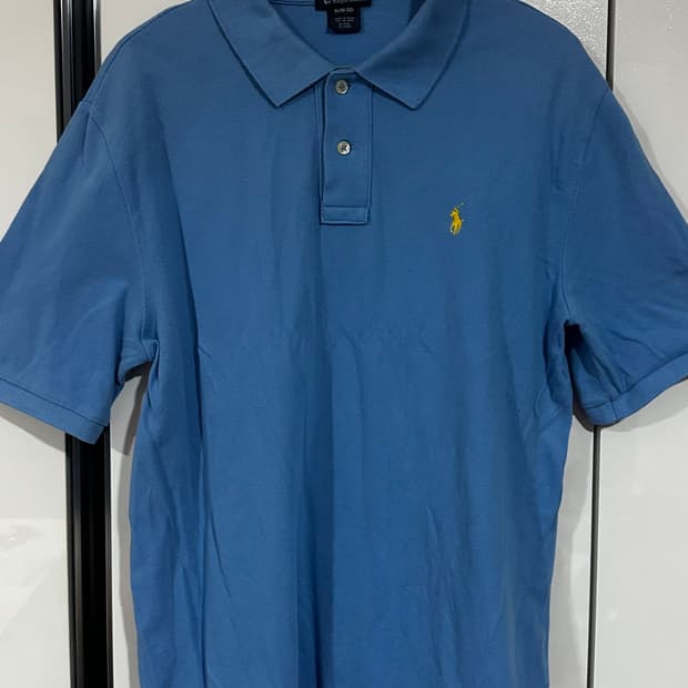 폴로 랄프로렌 블루 반팔 카라티셔츠 