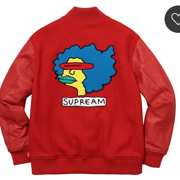17FW Supreme gonz 레더 바시티