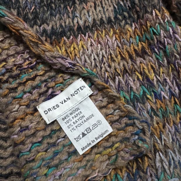 knitted wool paper scark