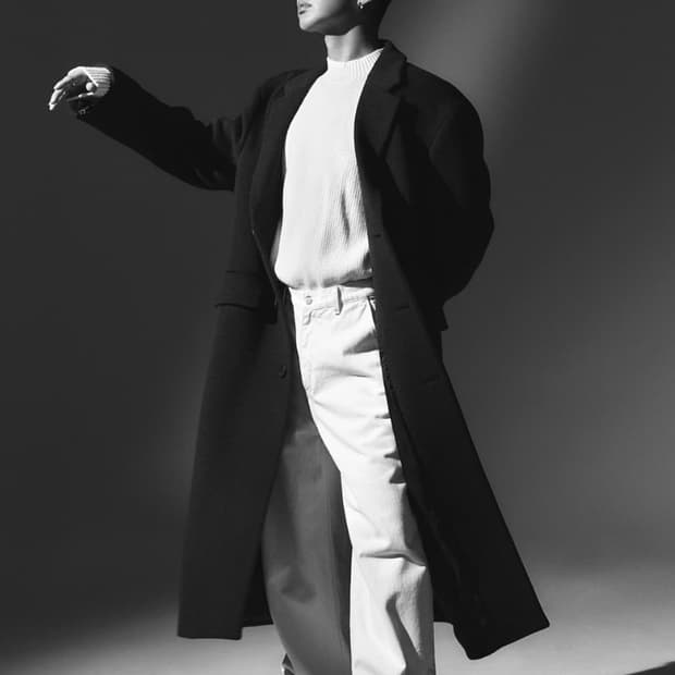 유아인 X 무신사스탠다드 콜라보 스탠다드 빅대디 코트 XL
