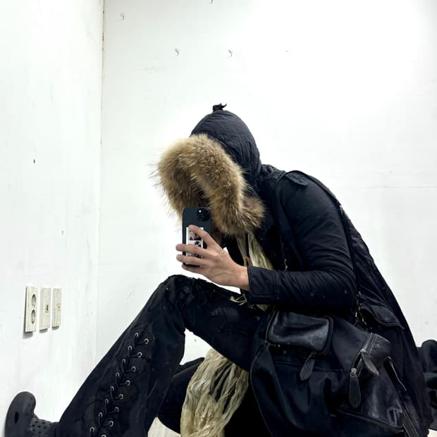 [G.O.A] 2000s Archive Racoon Fur Black P