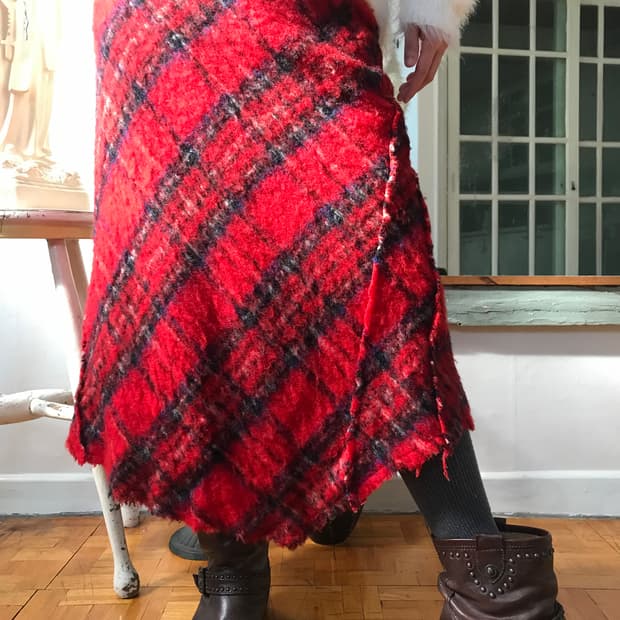 vintage checek skirt