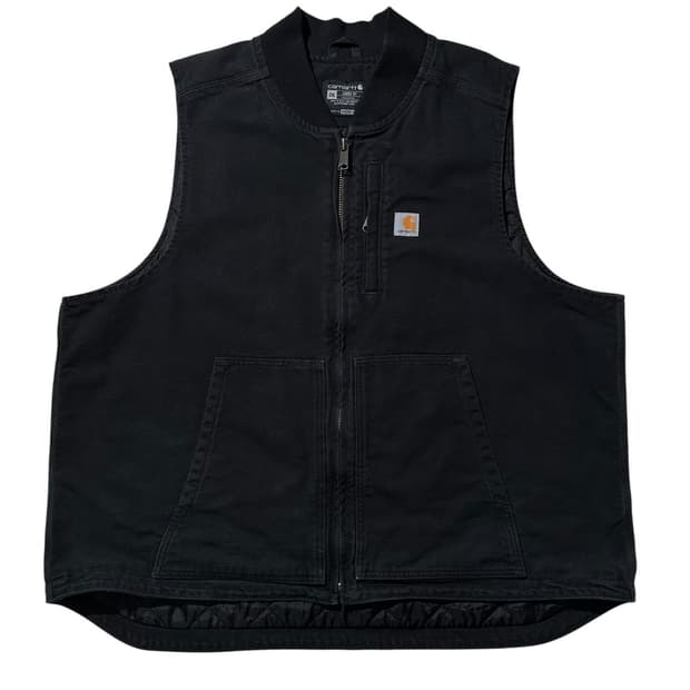 칼하트 덕 캔버스 워크 베스트 자켓 블랙