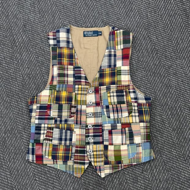 폴로 패치워크 베스트M