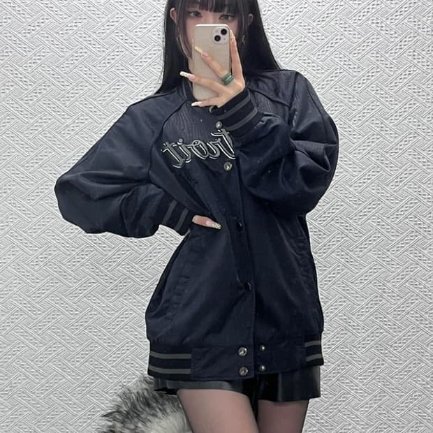 MLB 티트로이트 스트릿 펑크 스컬 바시티 자켓 105 C10067