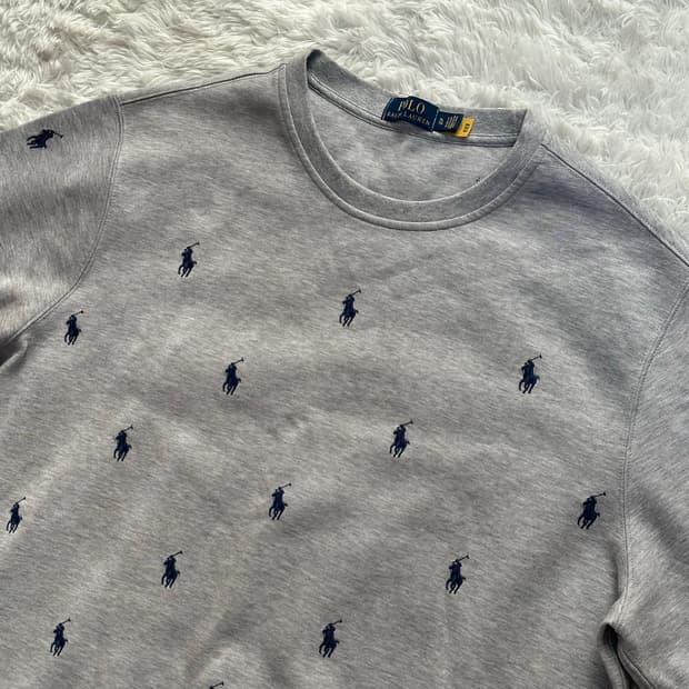 폴로 랄프로렌 그레이 로고 맨투맨 XL 110