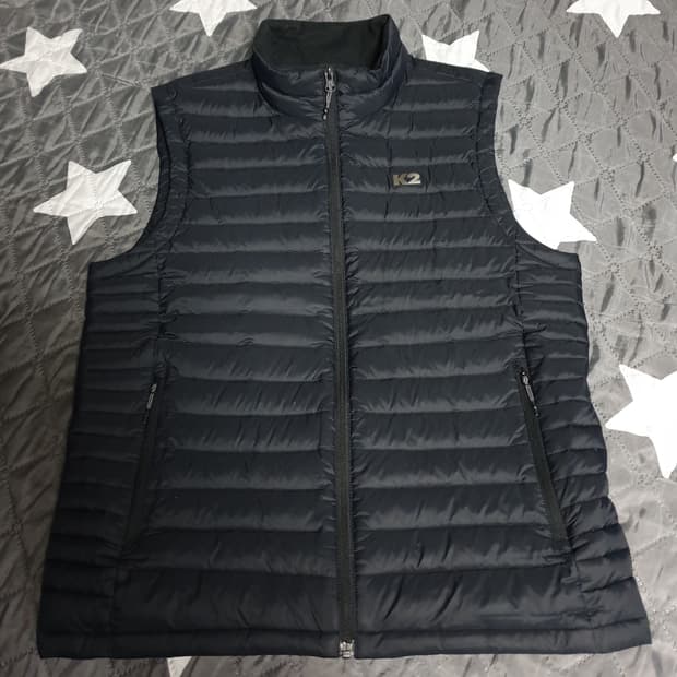K2 구스다운 곱창 조끼 경량패딩 블랙 (M)