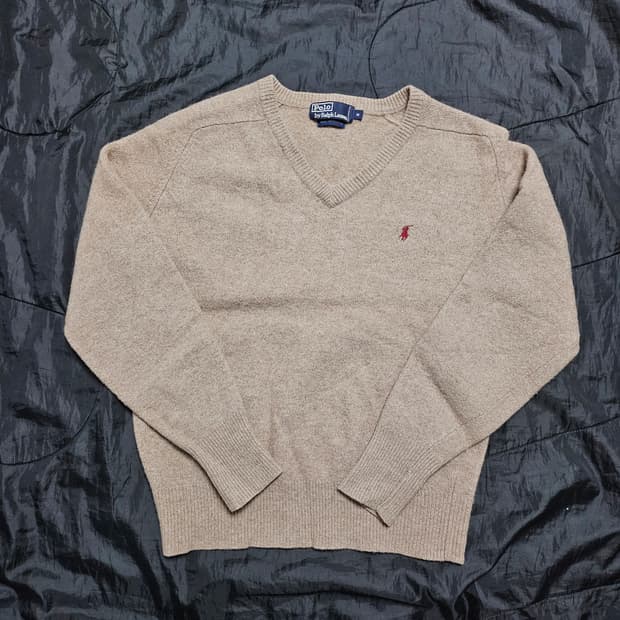 90s 폴로 브이넥 니트 M