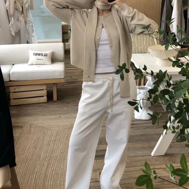 글로니 클래식 코튼 팬츠 트윌