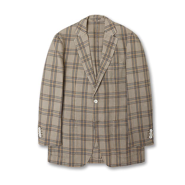 라르디니 [Lardini] 옐로우 베이지 체크 S/S 이탈리아 스포츠자켓