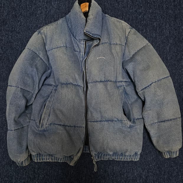 위캔더스 데님 중청 패딩