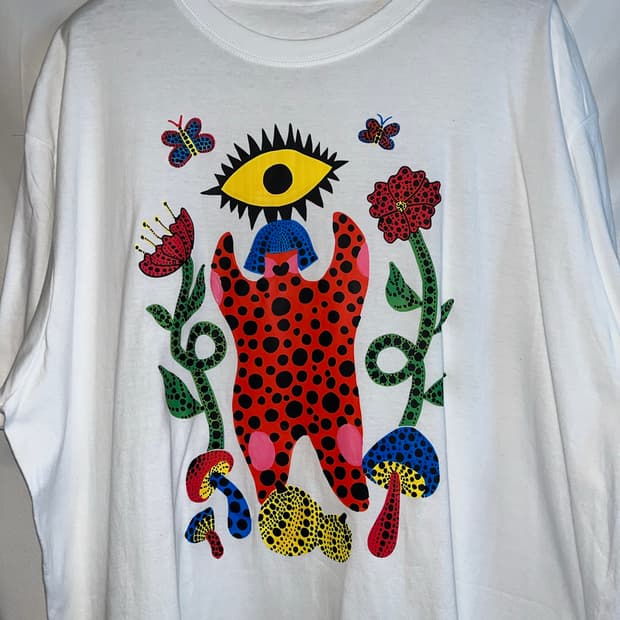 Kusama Yayoi 쿠사마 야요이 아트 프린팅 반팔 티셔츠 