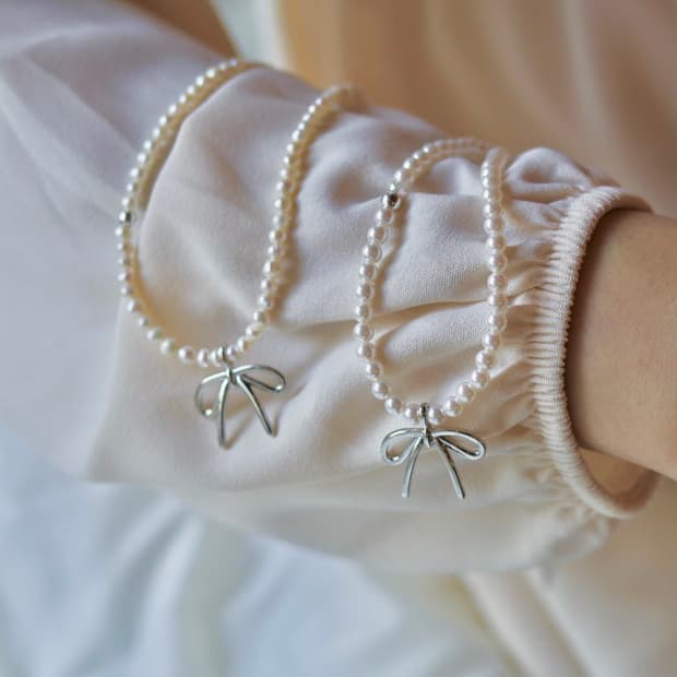 👰‍♀️흰원피스 혹은 셀프웨딩무드 진주목걸이💎