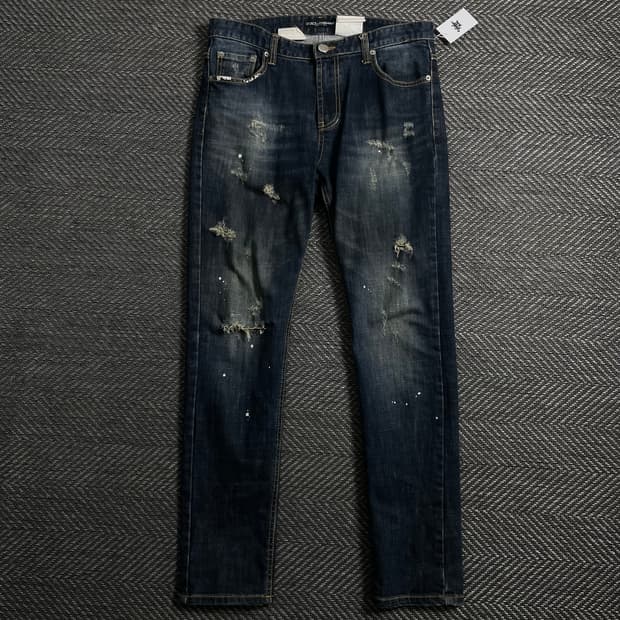 돌체앤가바나 페인팅 디스트로이드 워싱 팬츠o 4139