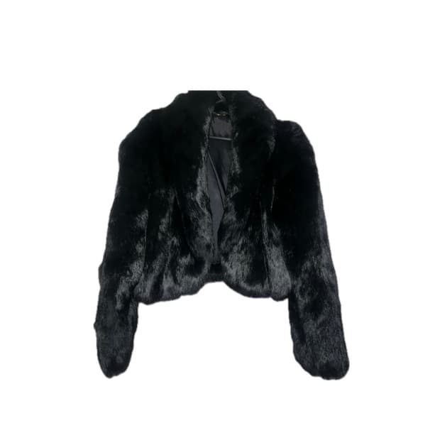 빈티지 크롭 퍼자켓