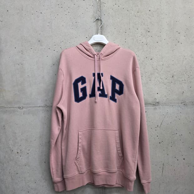 [M]GAP 갭 핑크 자수 후드 티셔츠