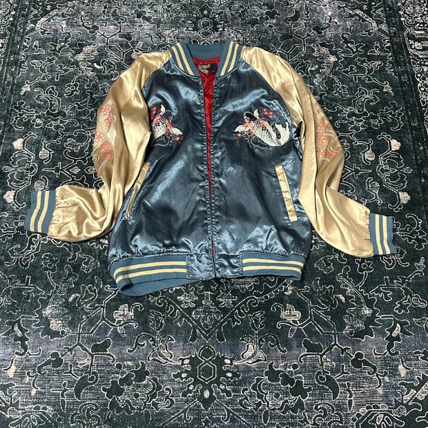 오리엔탈 자수 코이피쉬 스카잔