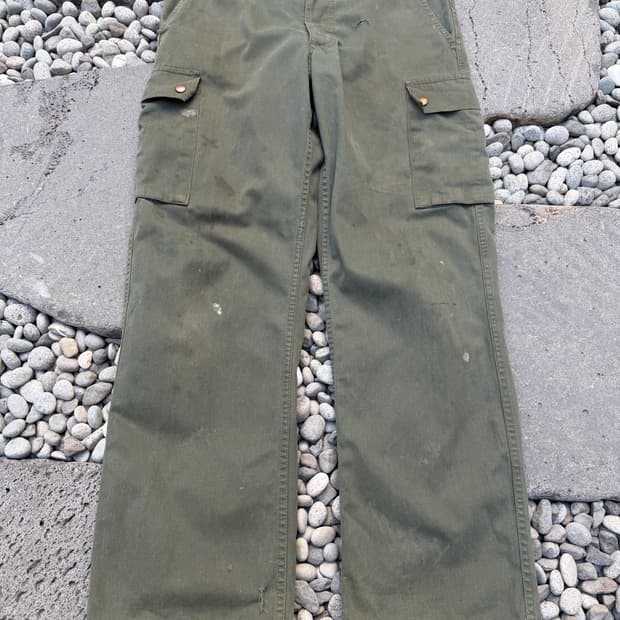 1970s DISTRESSED FRENCH 헤링본 프렌치워크팬츠