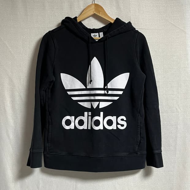 아디다스 빅로고 트레포일 후드티셔츠 S