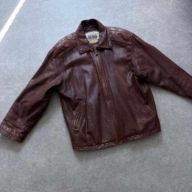 빈티지 브라운 레더자켓