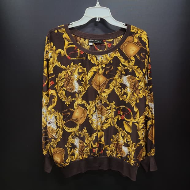 Salvatore Ferragamo 페라가모 실크 셔츠 