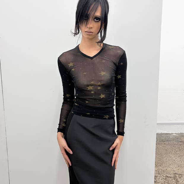 덱스터 웡 스타 메쉬 시어 탑