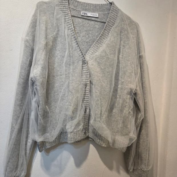 자라 시스루 가디건