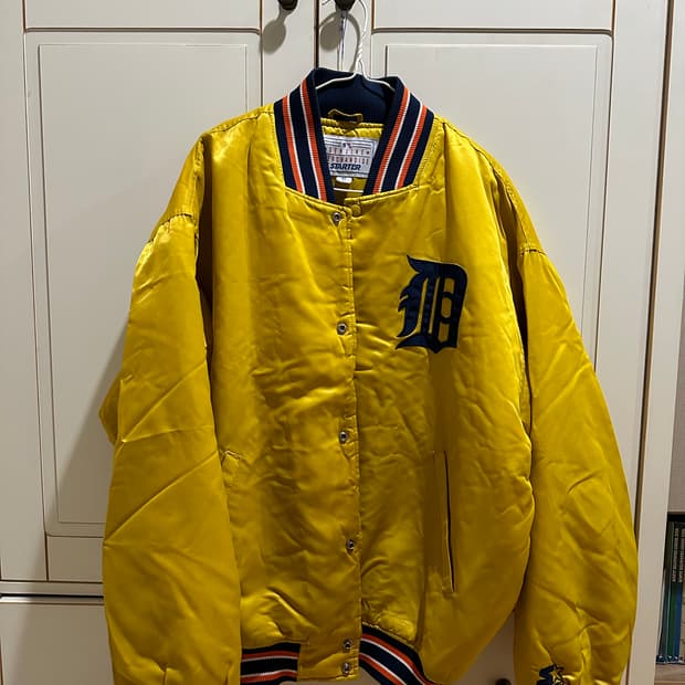 Starter 옐로우 오버사이즈 얇은 패딩(솜) 자켓 