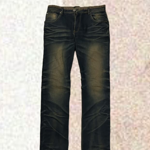 빈티지 워싱 체크패턴 디테일 팬츠