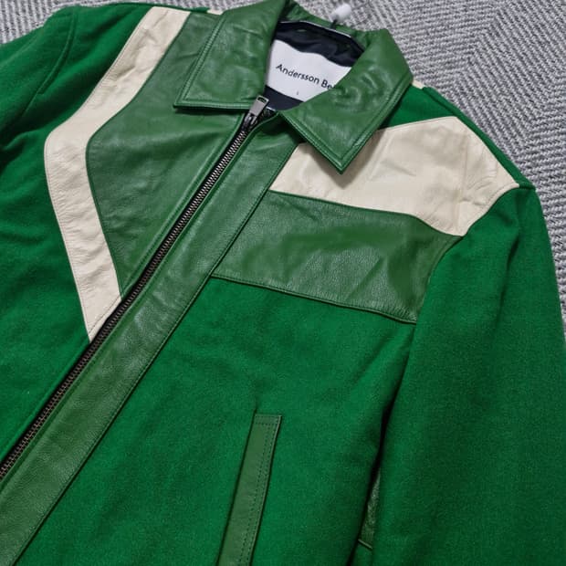 (미시착/샘플) 앤더슨벨 모터사이클 레더 자켓 L