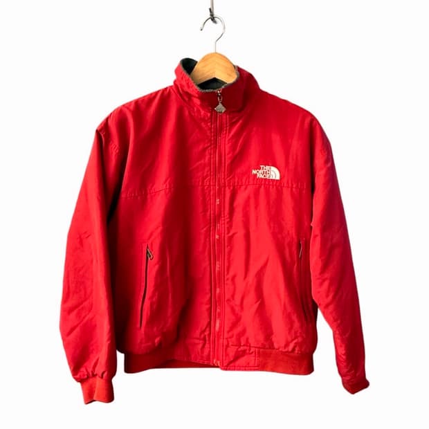 노스페이스 레드 양털 봄버 자켓 점퍼